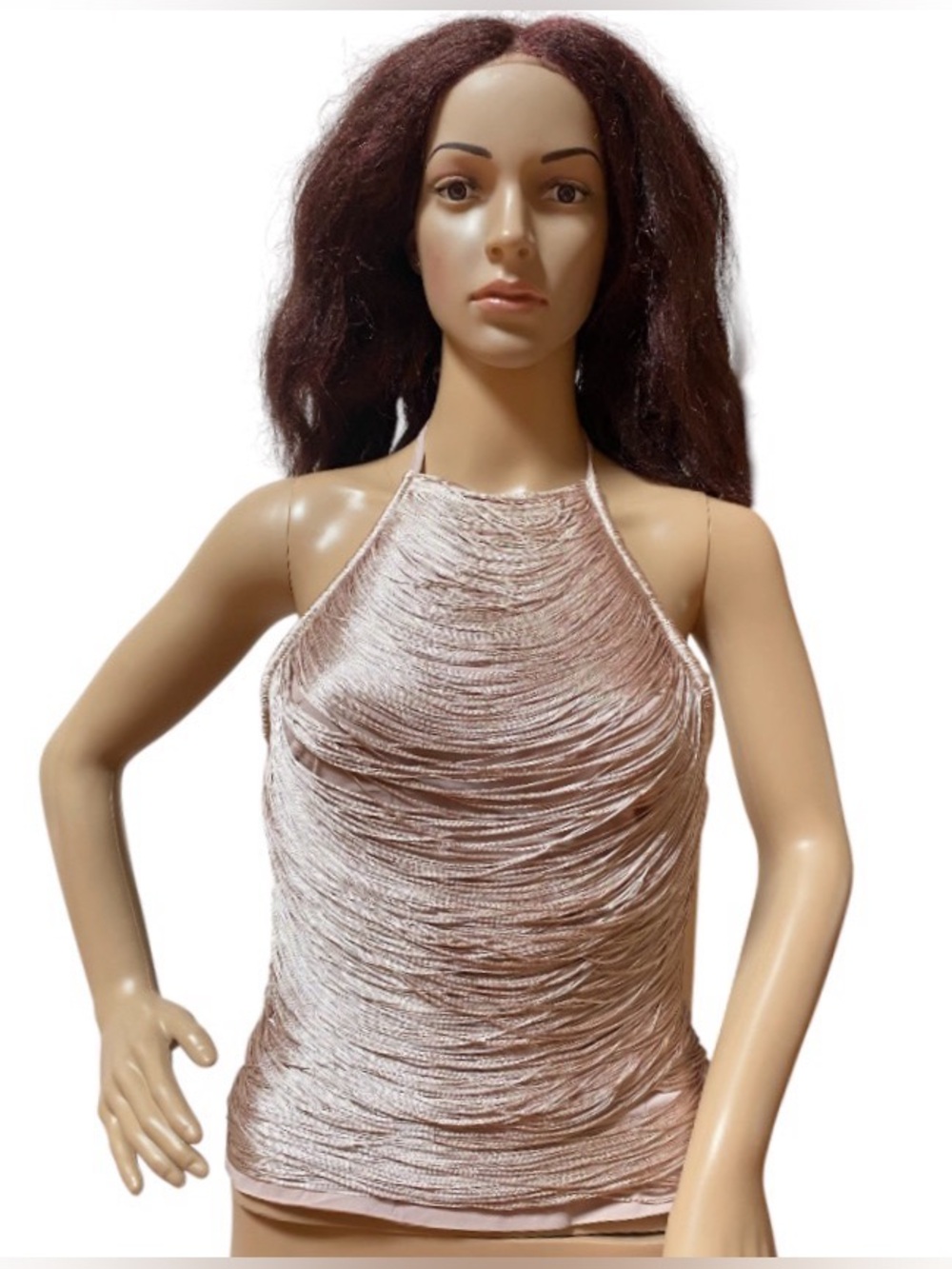 Zara women’s fringe halter top Size M